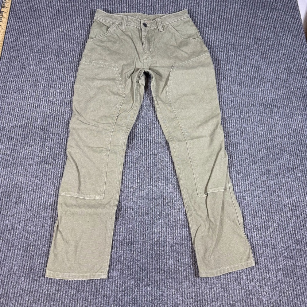 Patagonia Slim All Seasons Hemp Pants Women Size 4 28x28 Olive Double Knee 21810